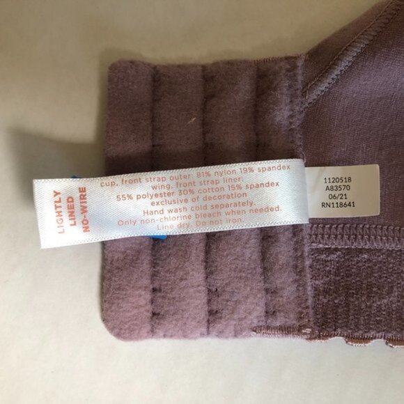 Lane Bryant Cacique Purple lace cotton lightly lined No-Wire bra Size 42DD - Picture 9 of 9